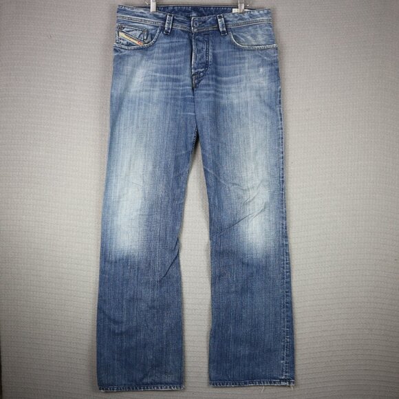 Diesel Shazor Mens bootcut Faded Jeans Vintage 34x34 Made in Italy - Picture 1 of 8